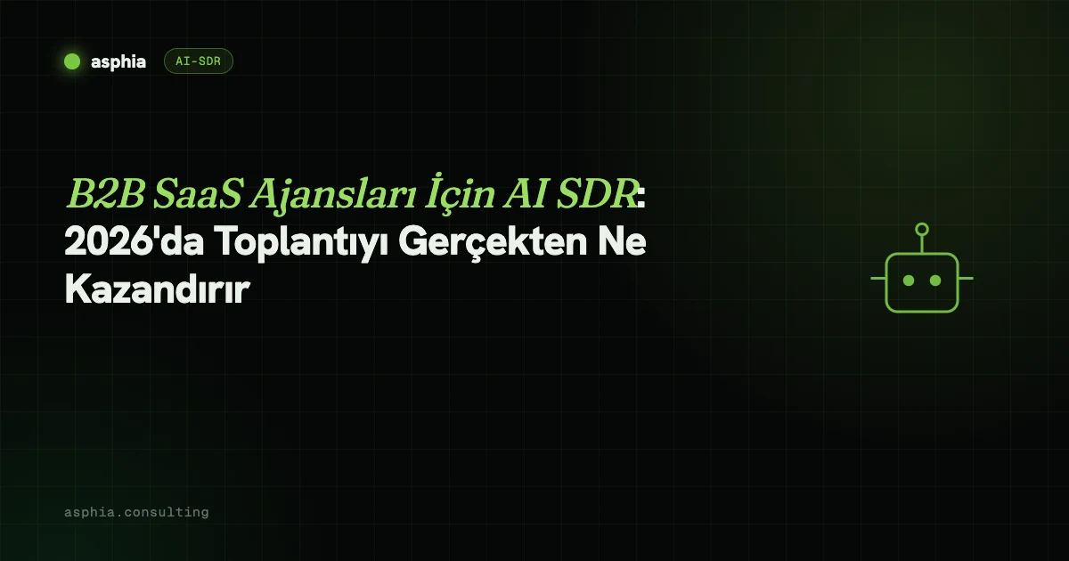 B2B SaaS Ajansları İçin AI SDR: 2026'da Toplantı Getiren Sistem