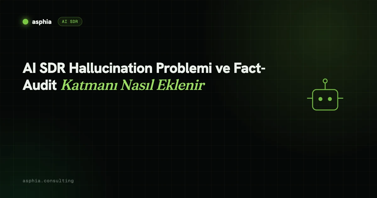 AI SDR Halüsinasyonu Nasıl Önlenir? Fact-Audit Katmanı