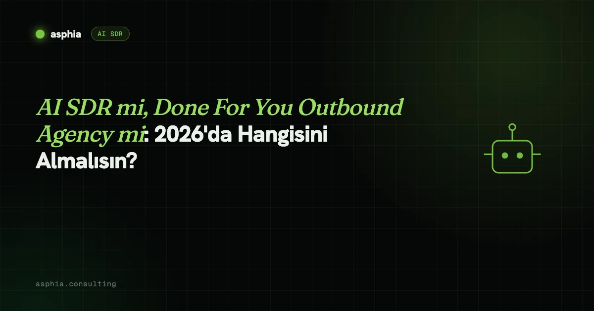 AI SDR mı, Done For You Outbound Ajansı mı: 2026'da Hangisini Almalısın?
