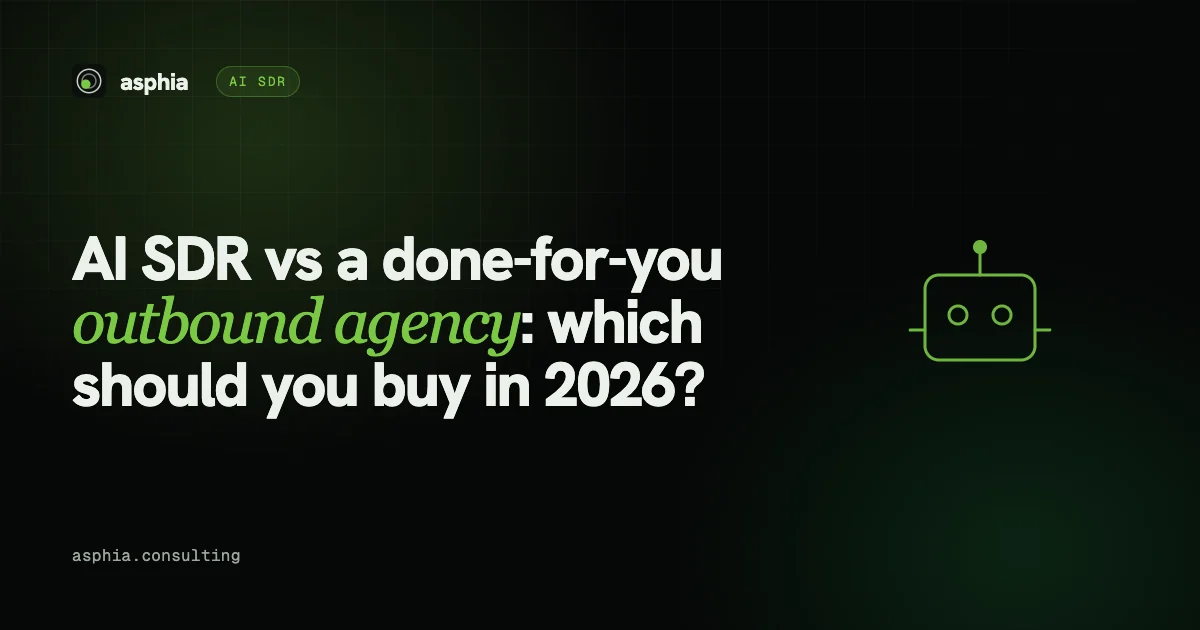 AI SDR vs a done-for-you outbound agency: which should you buy in 2026?