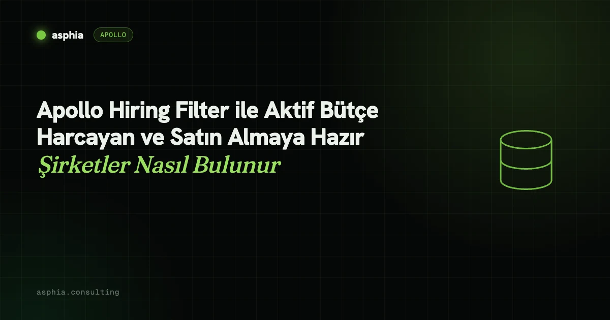 Apollo Hiring Filter ile Aktif Bütçesi Olan Şirketler Nasıl Bulunur