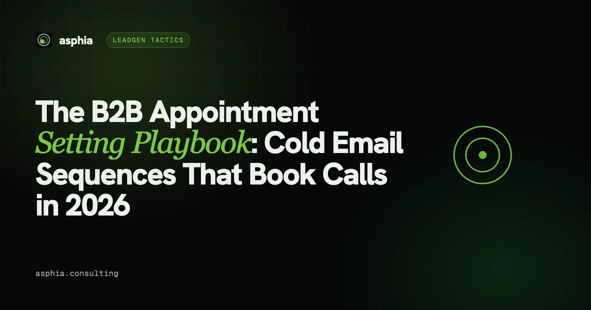 The B2B Appointment Setting Playbook: Cold Email Sequences That Book Calls in 2026