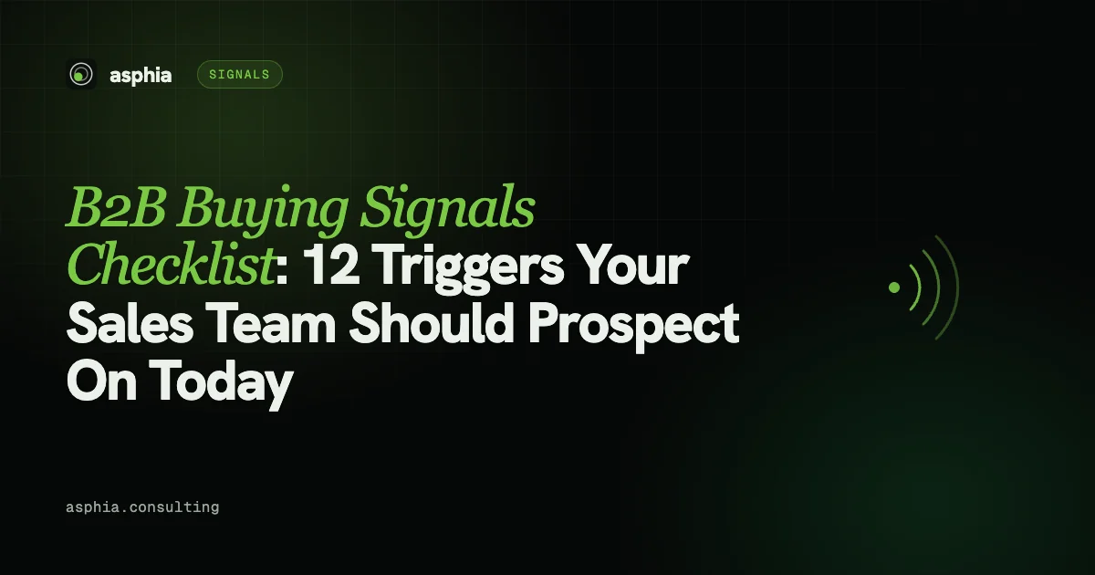 B2B Buying Signals Checklist: 12 Triggers to Act On Today