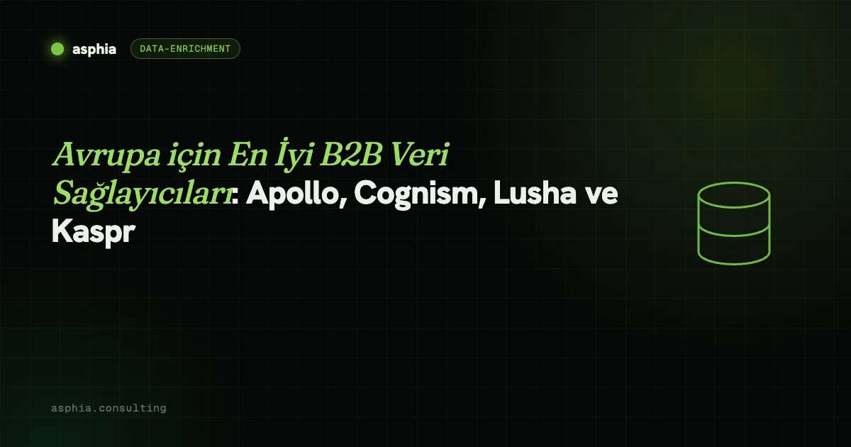 Avrupa'daki En İyi B2B Veri Sağlayıcıları: Apollo, Cognism, Lusha ve Kaspr