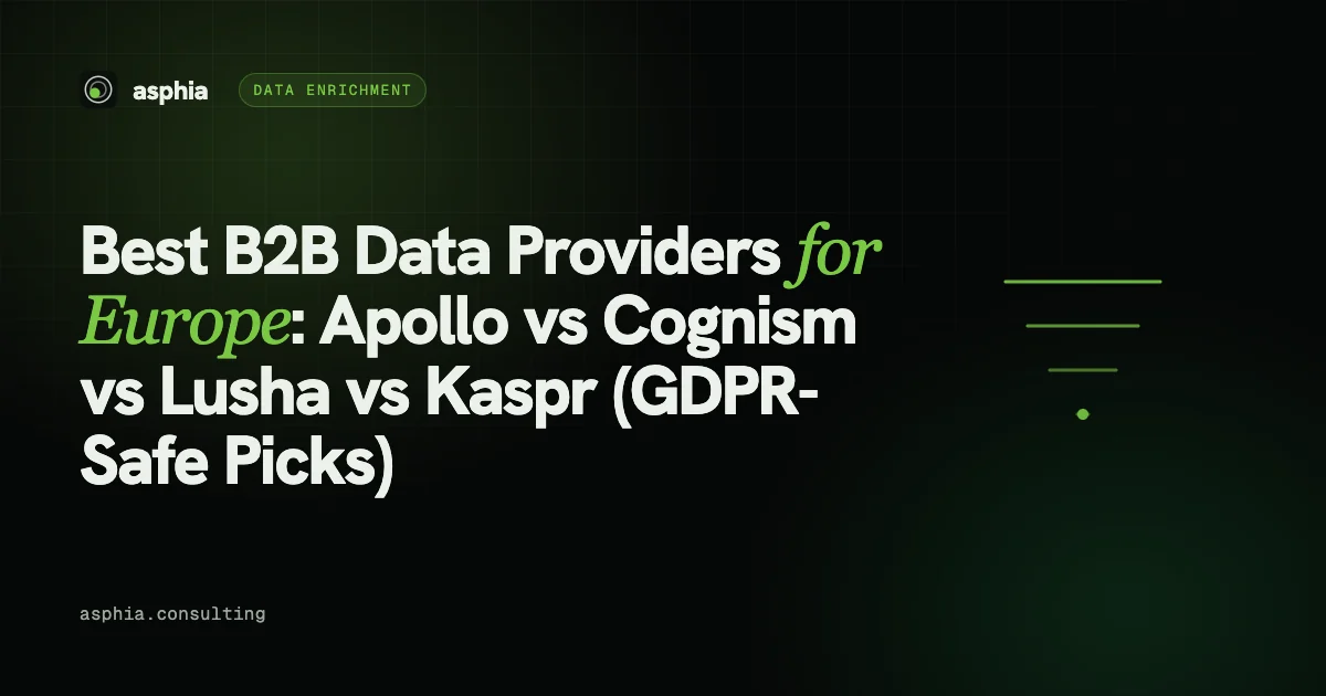Best B2B Data Providers for Europe: Apollo vs Cognism vs Lusha vs Kaspr