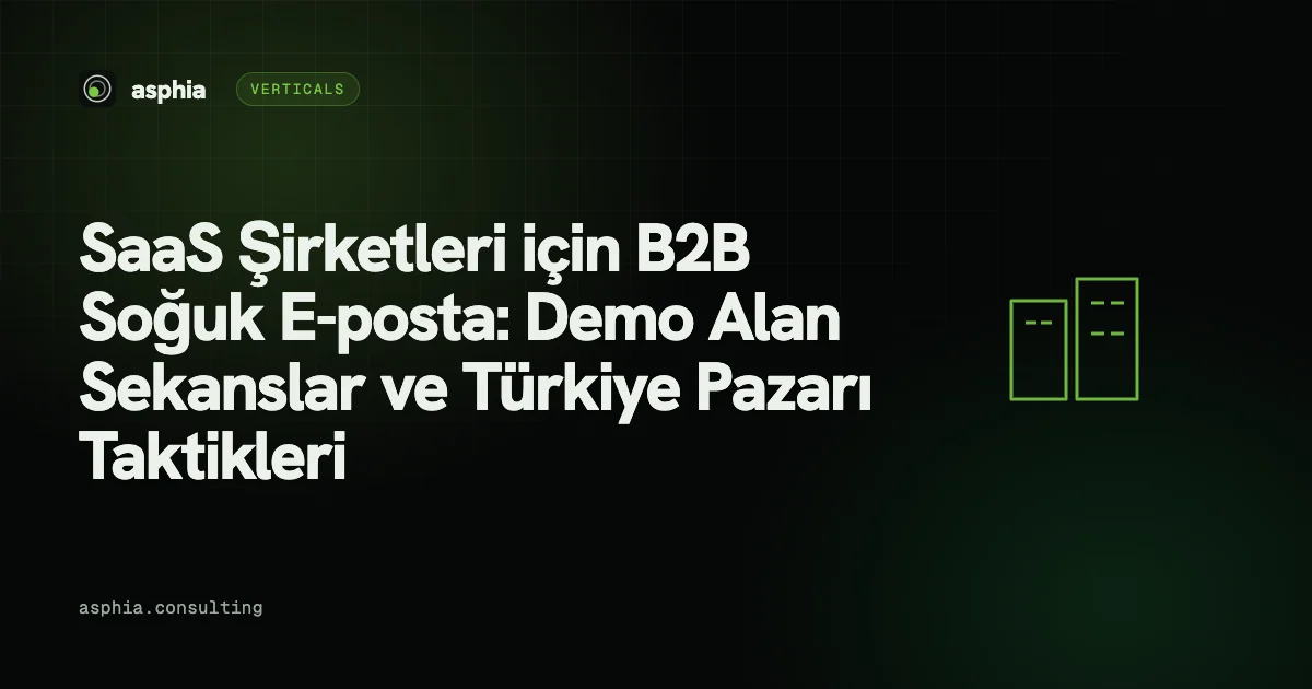 SaaS Şirketleri için B2B Soğuk E-posta: Demo Getiren Sekanslar ve Türkiye Pazarı Taktikleri