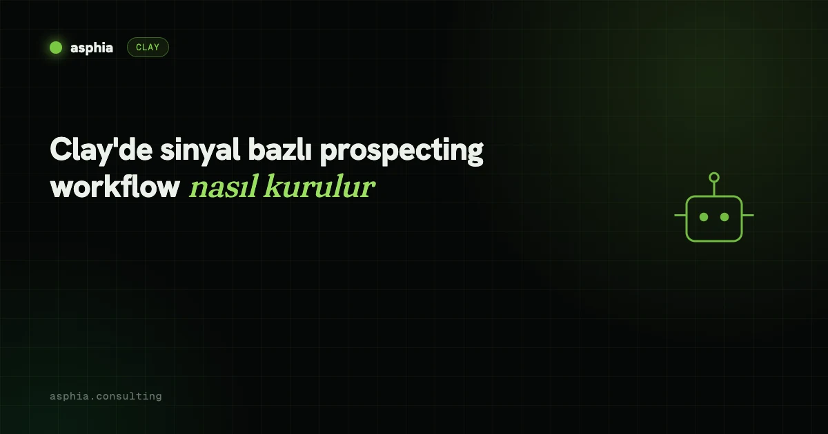 Clay'de sinyal bazlı prospecting workflow nasıl kurulur