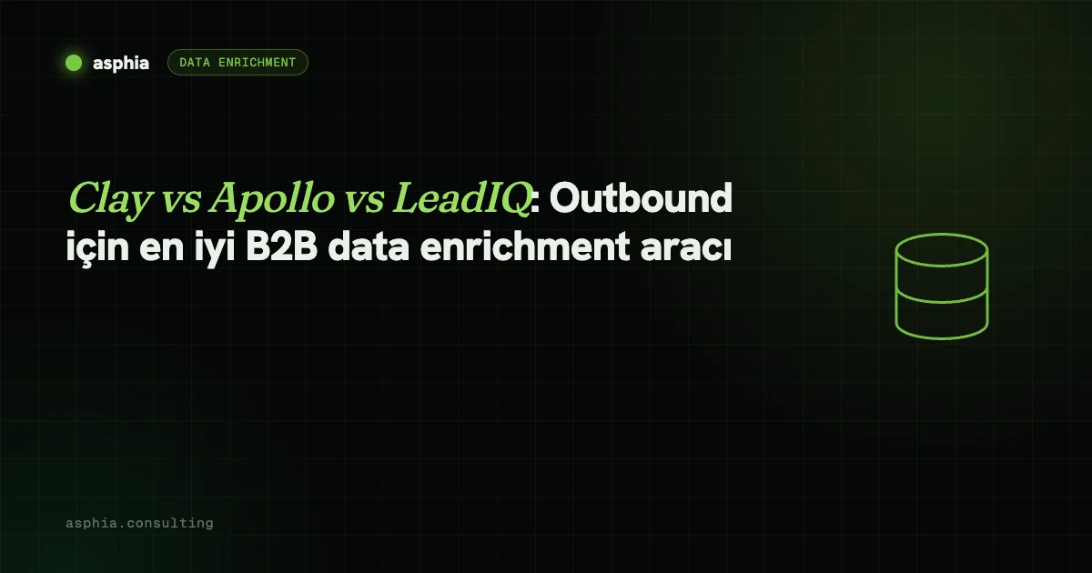 Clay vs Apollo vs LeadIQ: Outbound için en iyi B2B data enrichment aracı