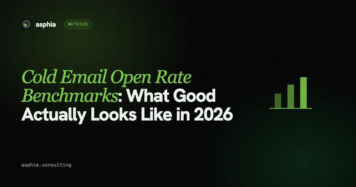 Cold Email Open Rate Benchmarks: What Good Actually Looks Like in 2026