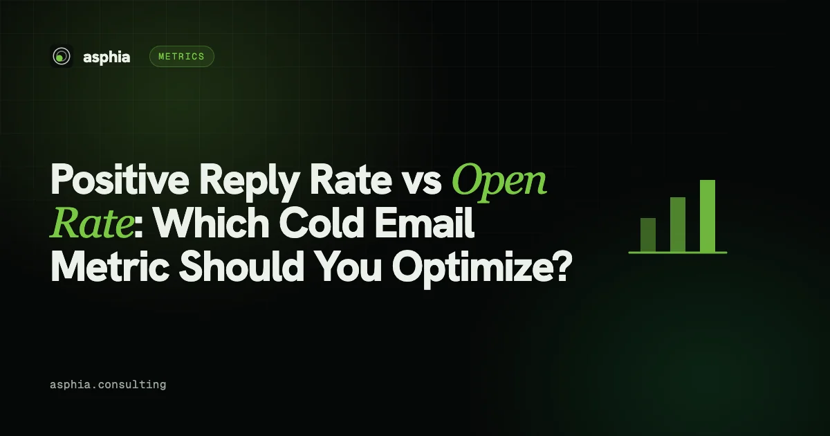 Positive Reply Rate vs Open Rate: Which Cold Email Metric Should You Optimize?