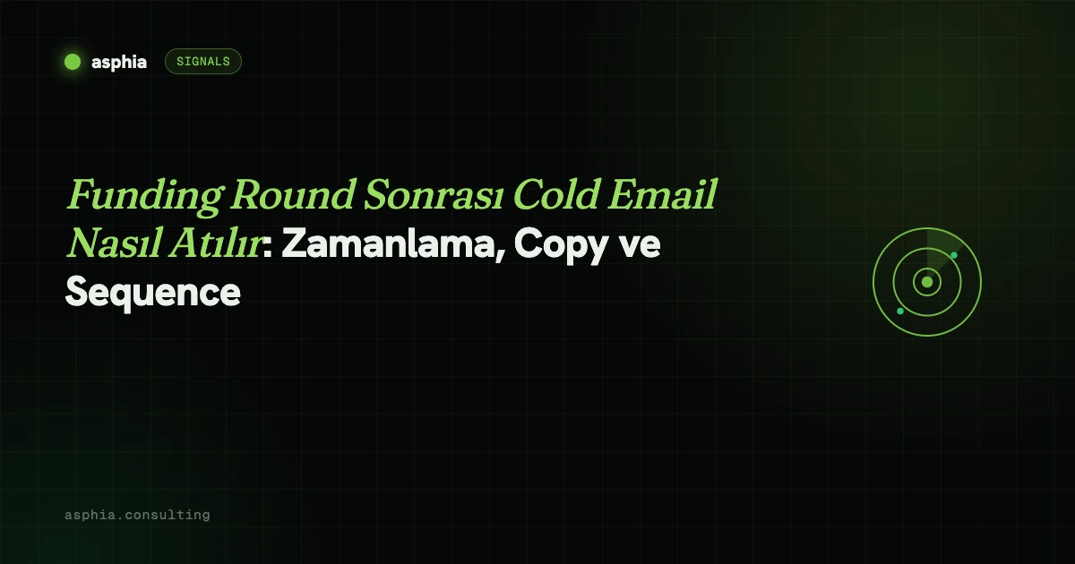 Funding Round Sonrası Cold Email Nasıl Atılır: Zamanlama, Copy ve Sequence