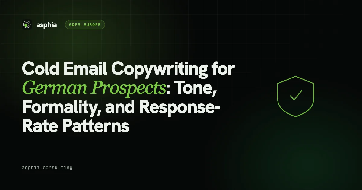 Cold Email Copywriting for German Prospects: Tone, Formality, and Response-Rate Patterns