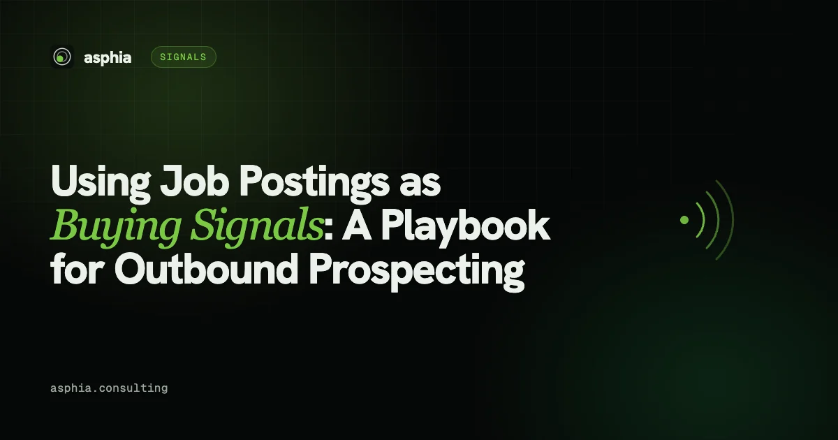 Using Job Postings as Buying Signals: A Playbook for Outbound Prospecting