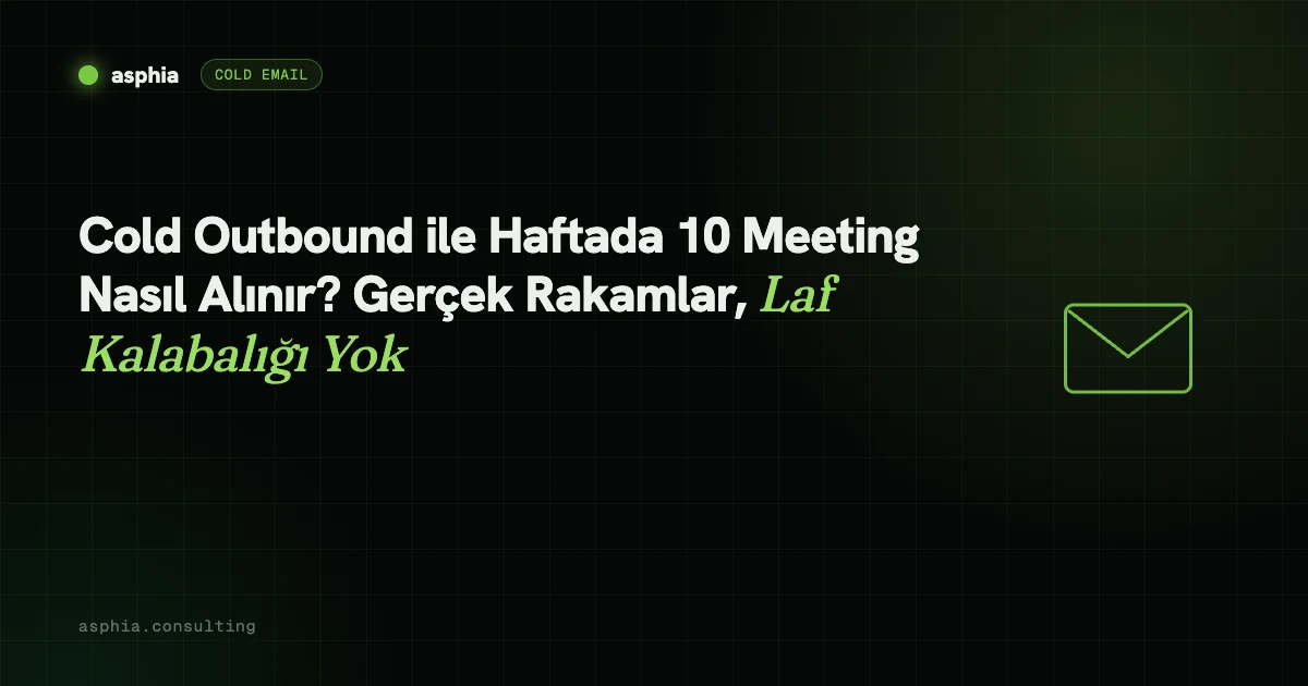 Cold Outbound ile Haftada 10 Meeting Nasıl Alınır? Gerçek Rakamlar, Laf Kalabalığı Yok