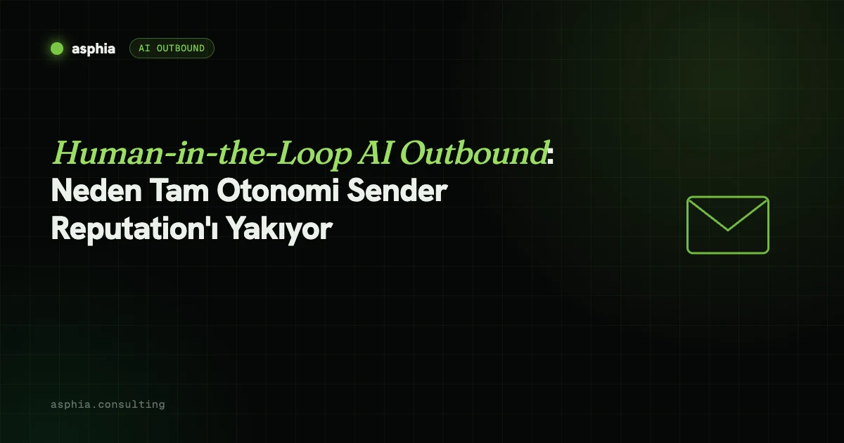 Human-in-the-Loop AI Outbound: Neden Tam Otonomi Sender Reputation'ı Yakıyor