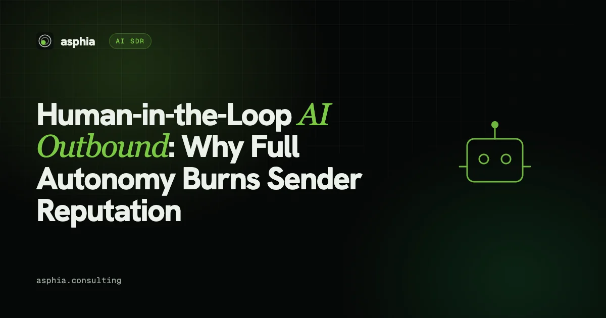 Human-in-the-Loop AI Outbound: Why Full Autonomy Burns Sender Reputation