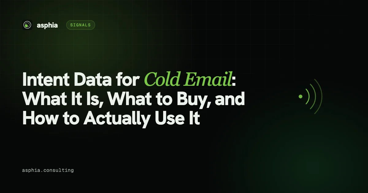 Intent Data for Cold Email: What It Is, What to Buy, and How to Actually Use It