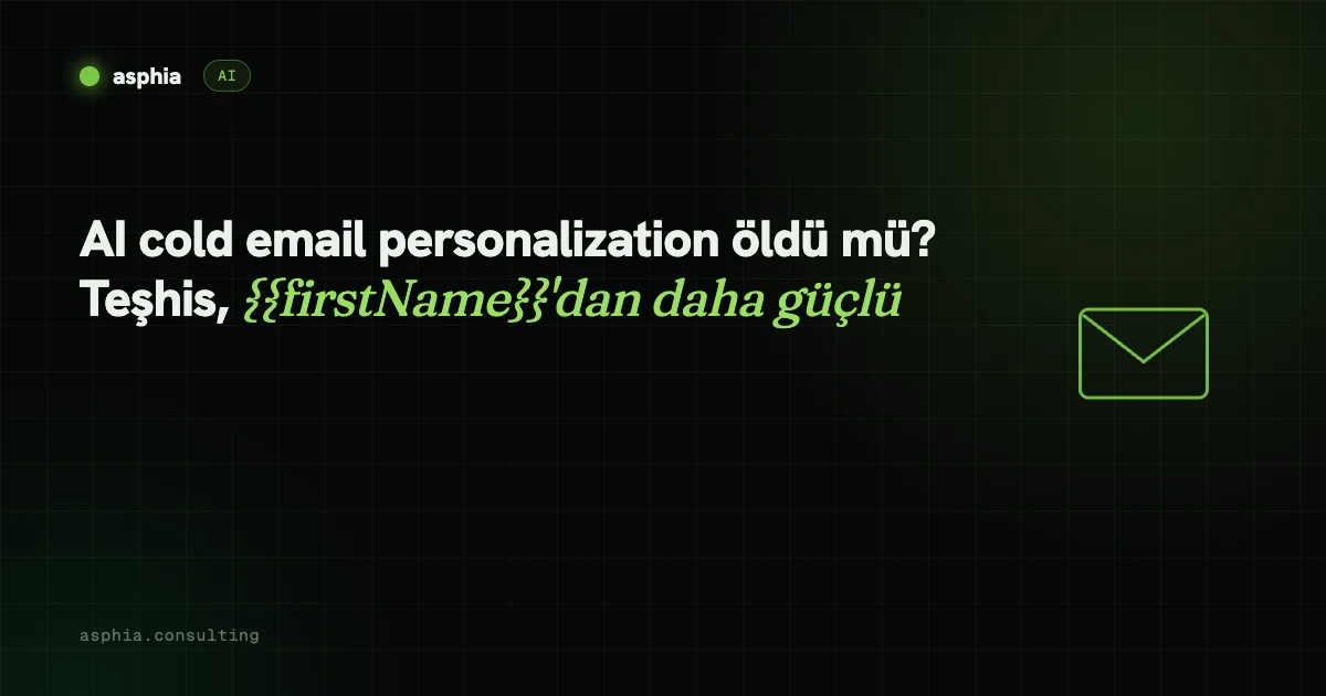 AI cold email personalization öldü mü? Teşhis, {{firstName}}'dan daha güçlü