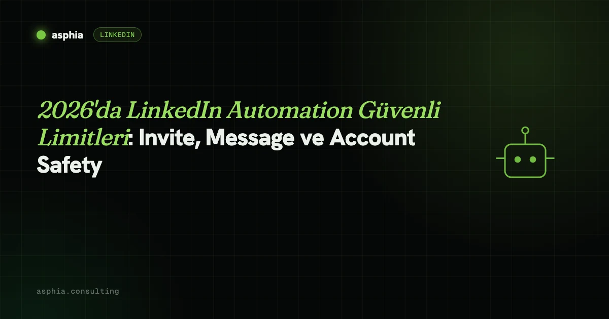 2026'da LinkedIn Automation Güvenli Limitleri: Invite, Message ve Account Safety