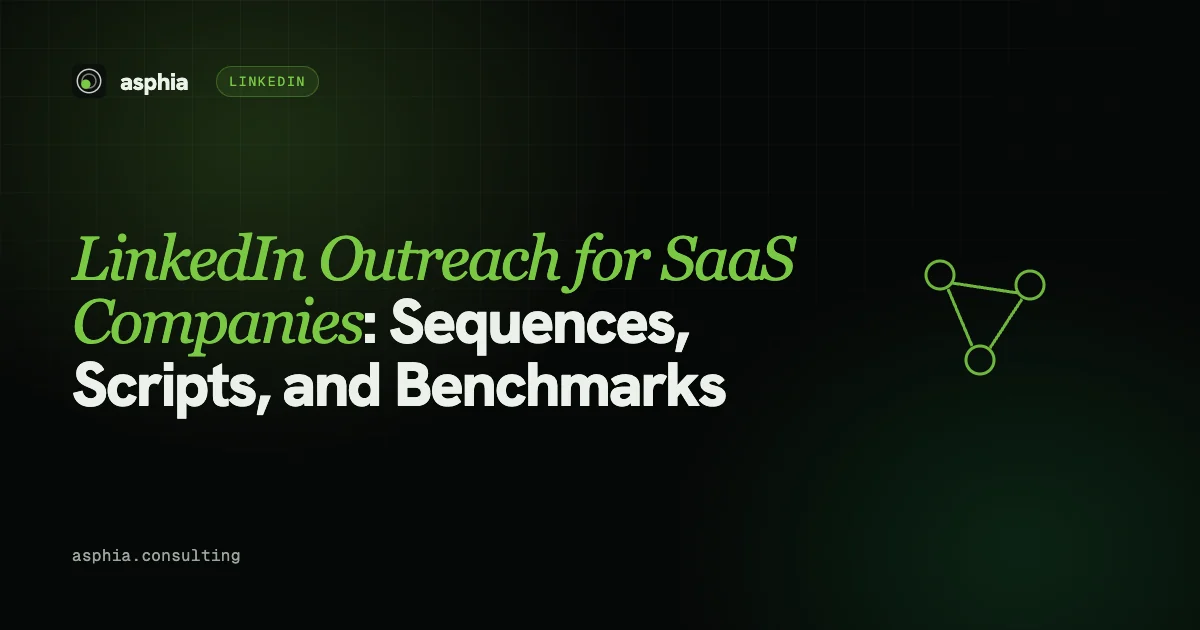 LinkedIn Outreach for SaaS Companies: Sequences, Scripts, and Benchmarks