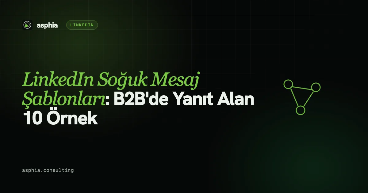 LinkedIn Soğuk Mesaj Şablonları: B2B'de Yanıt Alan 10 Örnek