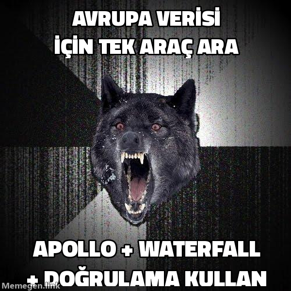 Insanity Wolf meme: Avrupa verisi için Apollo yerine tek bir araç arama, Apollo artı waterfall artı doğrulama kullan.