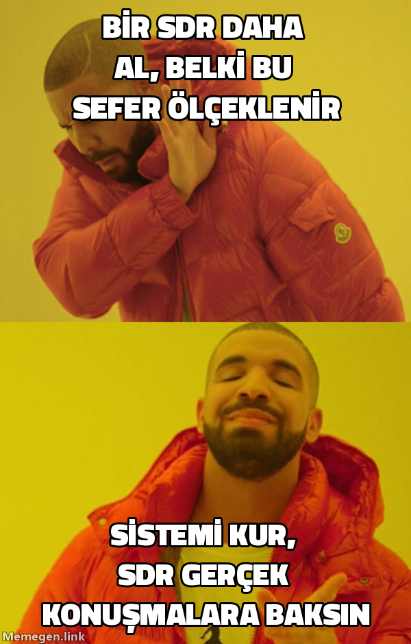 Drake meme: SDR ekleyerek ölçeklendirmeyi reddeder, sistemi kurarak SDR zamanını kurtarmayı onaylar