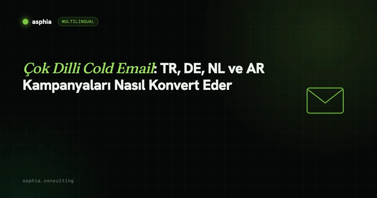 Çok Dilli Cold Email: TR, DE, NL ve AR Kampanyaları Nasıl Konvert Eder