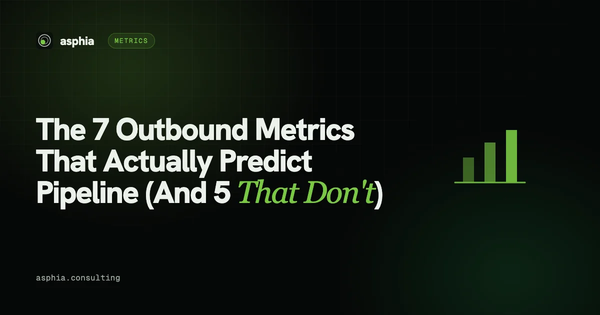 The 7 Outbound Metrics That Actually Predict Pipeline (And 5 That Don't)