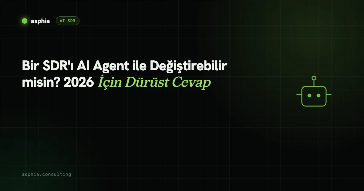 Bir SDR'ı AI Agent ile Değiştirebilir misin? 2026 İçin Dürüst Cevap