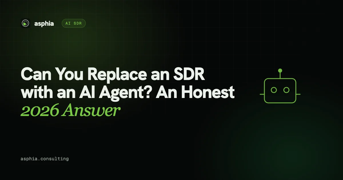 Can You Replace an SDR with an AI Agent? An Honest 2026 Answer