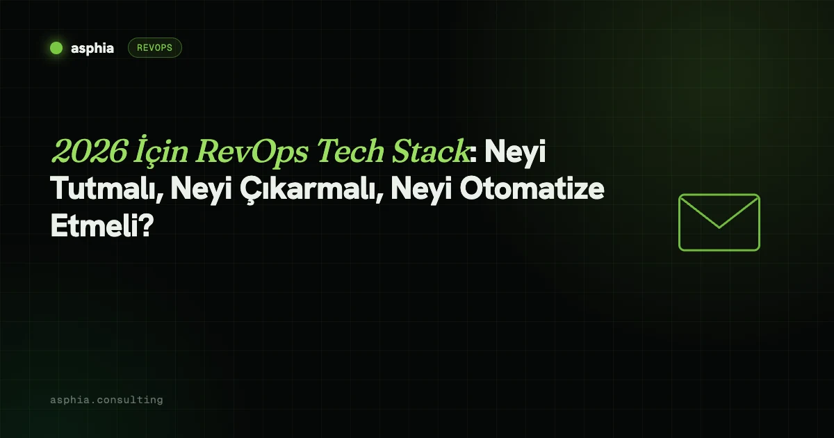 2026 İçin RevOps Tech Stack: Neyi Tutmalı, Neyi Çıkarmalı, Neyi Otomatize Etmeli?